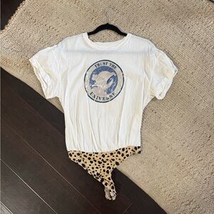 Free People Parker White Graphic Bodysuit Top | Trust The Universe